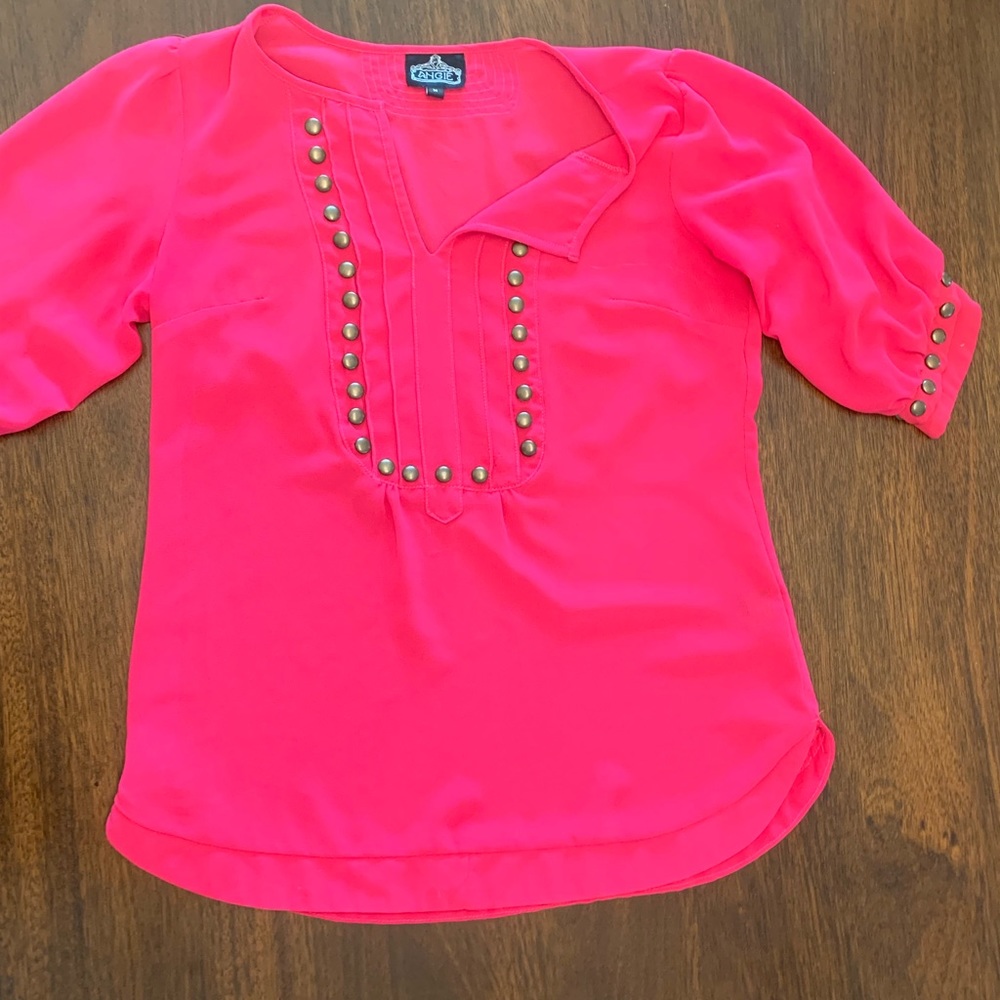 Pink Blouse with button details